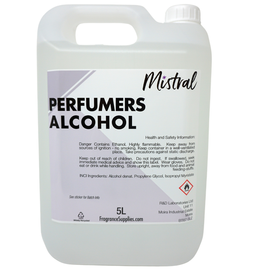 Perfumers Alcohol - Base for blending fragrance oils to make perfumes and colognes
