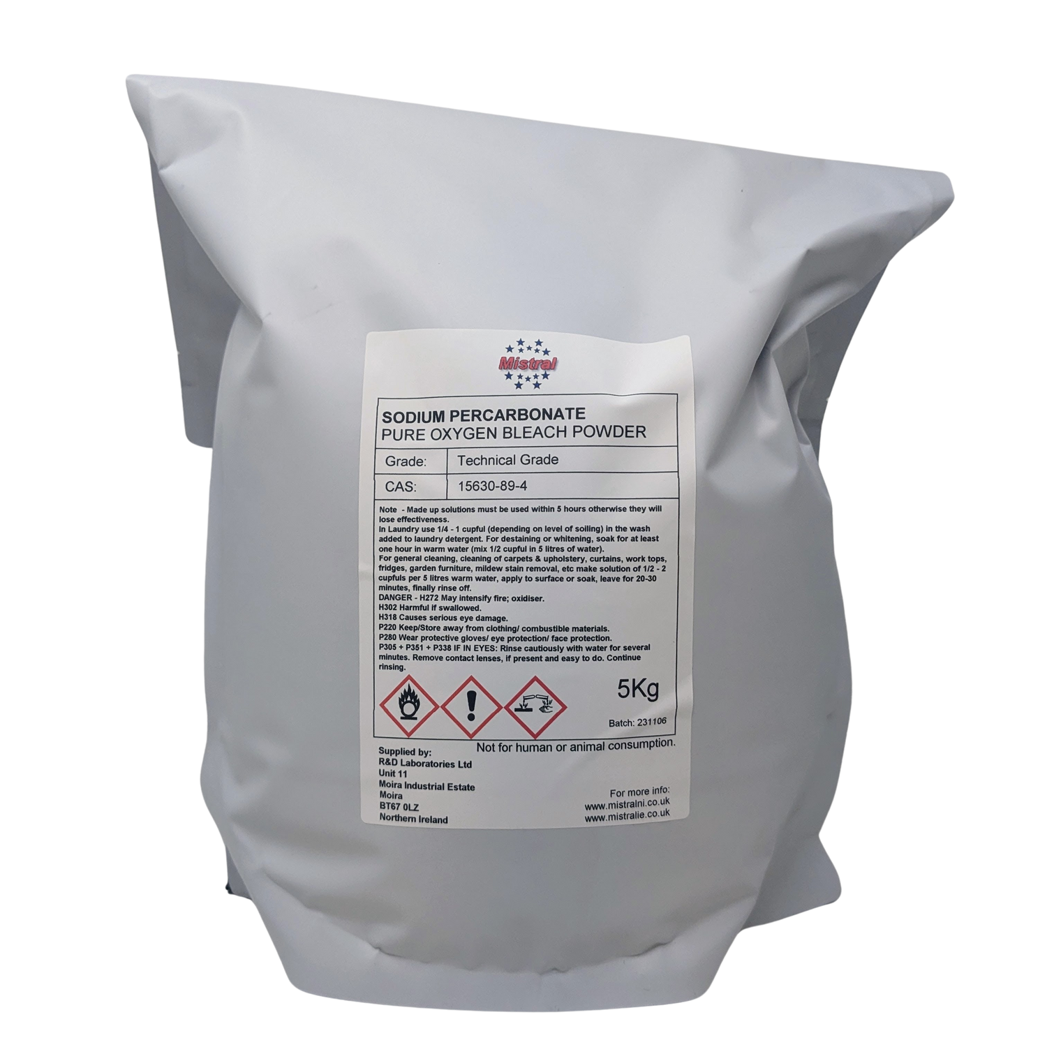 Buy Sodium Percarbonate Oxygen Bleach UK - Stain Remover, Deck Cleaner ...