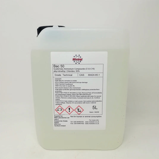 Benzalkonium Chloride - Alkyl Dimethyl Benzyl Ammonium Chloride - BAC 50