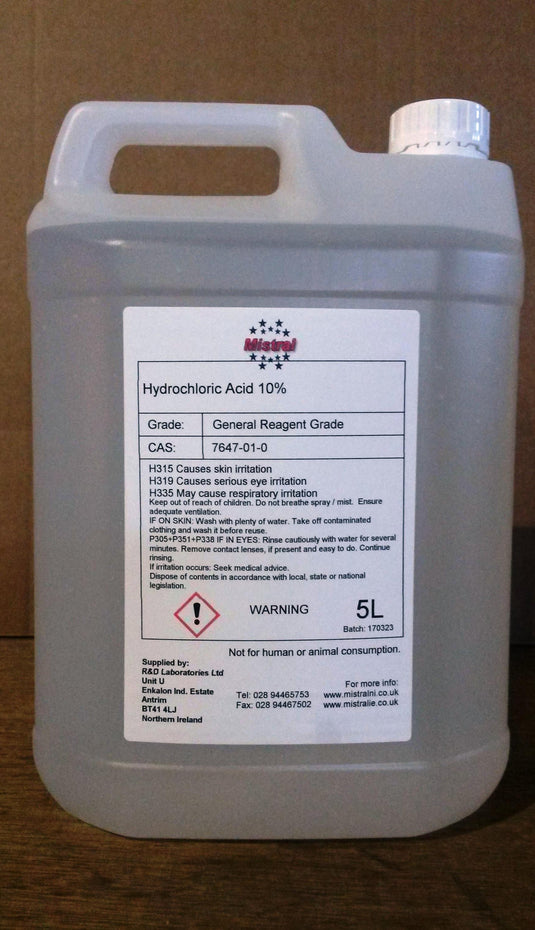 Hydrochloric Acid HCl 9.5 % Solution v/v (2.8M)